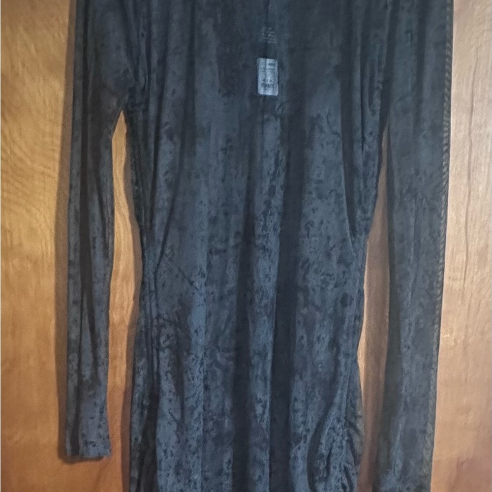Black Long Sleeve Velvet Dress